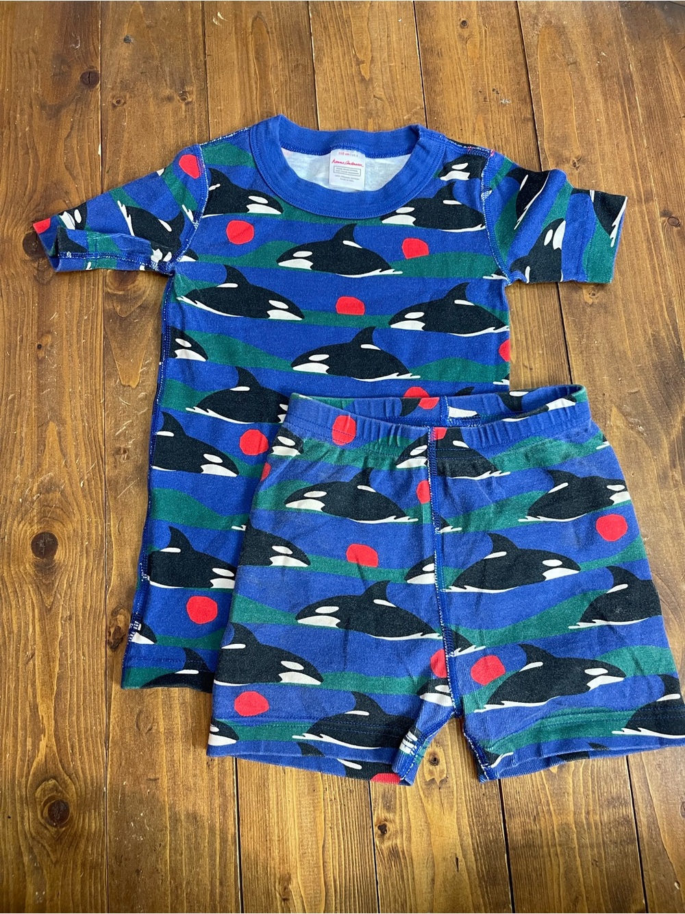 Hanna Andersson size 5 orca print pajamas